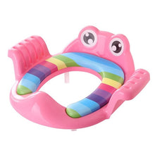 Load image into Gallery viewer, Baby Toilet Potty Seat Children Potty Safe Seat With Armrest for Girls Boy Toilet Training Outdoor Travel Infant Potty Cushion
