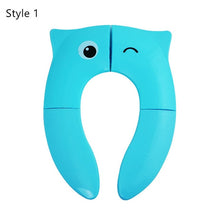 Load image into Gallery viewer, Folding Baby Toilet Training Potties Seats with Adjustable Ladder Infant Safety Handle Potty Urinal Children Plastic Toilet Seat