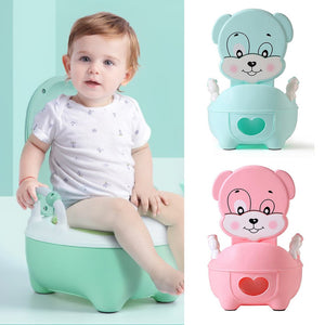 Portable Baby Pot For Children Potty Toilet Seat Kids Potty Training Infant Cartoon Bedpan Comfortable Backrest Toilet Bowl Pots