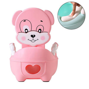 Portable Baby Pot For Children Potty Toilet Seat Kids Potty Training Infant Cartoon Bedpan Comfortable Backrest Toilet Bowl Pots