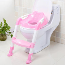 Load image into Gallery viewer, Folding Baby Toilet Training Potties Seats with Adjustable Ladder Infant Safety Handle Potty Urinal Children Plastic Toilet Seat
