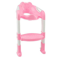 Load image into Gallery viewer, Folding Baby Toilet Training Potties Seats with Adjustable Ladder Infant Safety Handle Potty Urinal Children Plastic Toilet Seat
