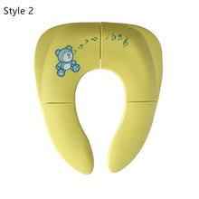Load image into Gallery viewer, Folding Baby Toilet Training Potties Seats with Adjustable Ladder Infant Safety Handle Potty Urinal Children Plastic Toilet Seat
