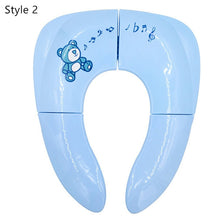 Load image into Gallery viewer, Folding Baby Toilet Training Potties Seats with Adjustable Ladder Infant Safety Handle Potty Urinal Children Plastic Toilet Seat
