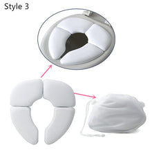 Load image into Gallery viewer, Folding Baby Toilet Training Potties Seats with Adjustable Ladder Infant Safety Handle Potty Urinal Children Plastic Toilet Seat

